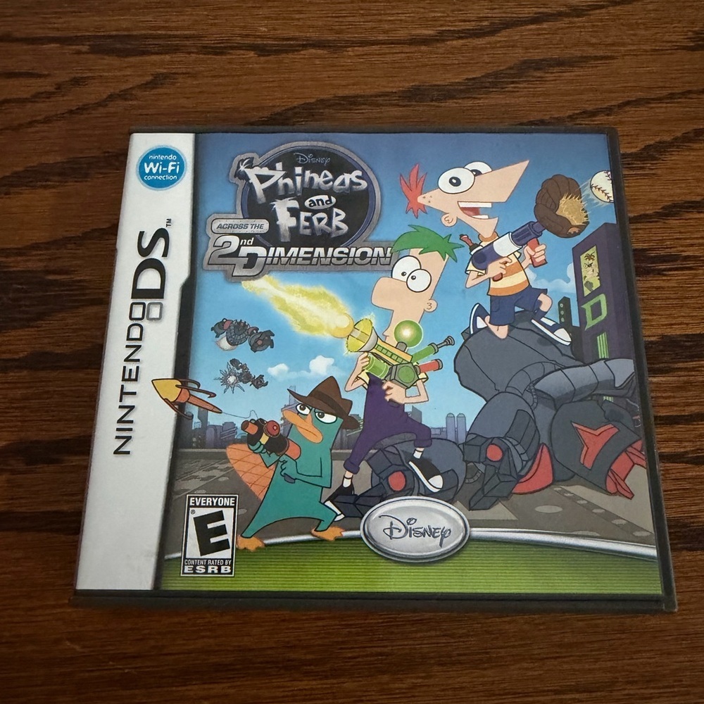 PHINEAS AND FERB ACROSS THE 2ND DIMENSION NINTENDO DS Case & Manual NO GAME 2009